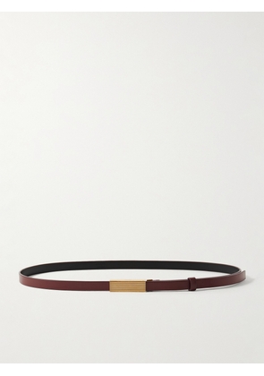 KHAITE - Empire Leather Belt - Burgundy - 70,75,80,85,90