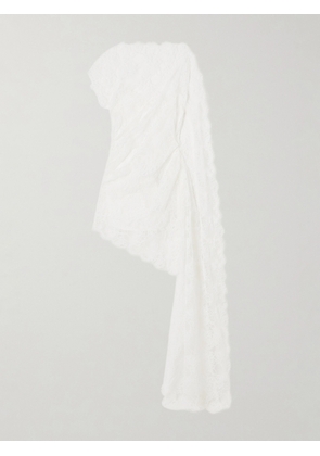 Christopher Esber - Floating Backless Draped Lace Mini Dress - White - UK 6,UK 8,UK 10,UK 12