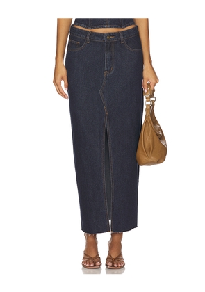 LIONESS Super Sweet Maxi Skirt in Blue. Size L. Also in XXS, XS, S, M, XXL.