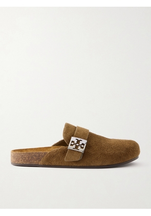 Tory Burch - Mellow Embellished Suede Clogs - Brown - US5,US6,US6.5,US7,US7.5,US8,US8.5,US9,US9.5,US10,US10.5,US11