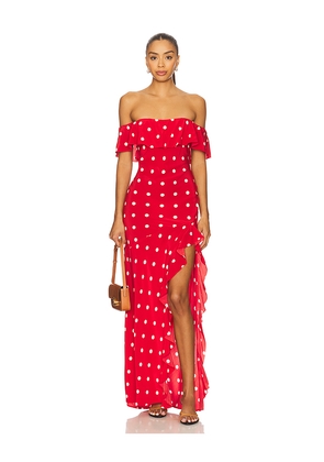 MAJORELLE Deanna Gown in Red. Size L. Also in XXS, XS, S, M, XL.