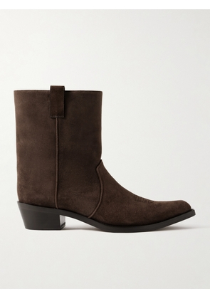 KHAITE - Clive Suede Ankle Boots - Brown - IT36,IT36.5,IT37,IT37.5,IT38,IT38.5,IT39,IT39.5,IT40,IT40.5,IT41