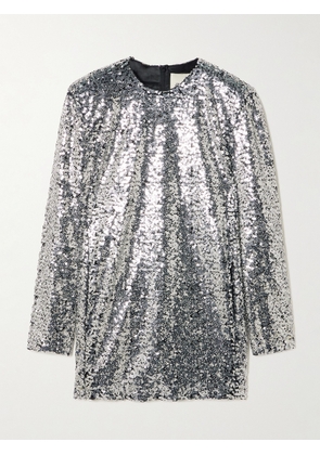 Isabel Marant - Heliane Embellished Tulle Mini Dress - Silver - FR 34,FR 36,FR 38,FR 40,FR 42,FR 44