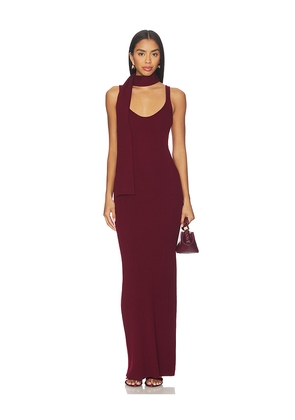 Lovers and Friends Aura Rib Maxi Dress in Wine. Size L. Also in XS, S.