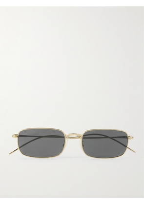 Oliver Peoples - Rectangle-frame Silver-tone Sunglasses - Gold - One size