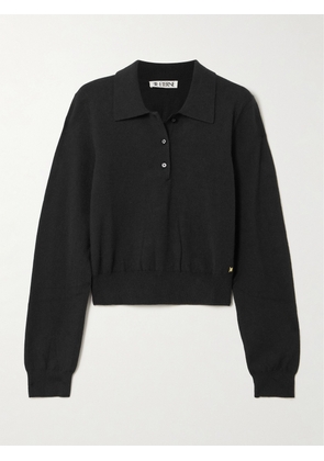 ÉTERNE - Journey Cashmere Polo Shirt - Black - XS/S,M/L,L/XL