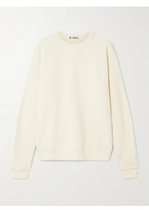 ÉTERNE - Embroidered Cotton-terry Sweatshirt - Cream - x small,small,medium,large,x large