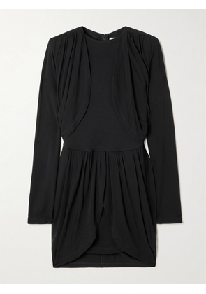 Isabel Marant - Niamae Draped Jersey Mini Dress - Black - FR 34,FR 36,FR 38,FR 40,FR 42