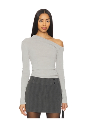 Lovers and Friends Katalina Off The Shoulder Sweater in Light Grey. Size L. Also in XS, S, M, XL.