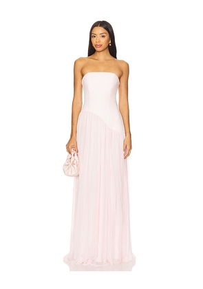 Lovers and Friends Alice Strapless Gown in Blush. Size L. Also in XXS, XS, S, M.