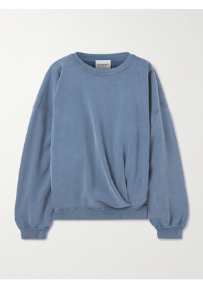 Marant Étoile - Sauria Gathered Cotton-jersey Sweatshirt - Blue - FR 34,FR 36,FR 38,FR 40,FR 42,FR 44