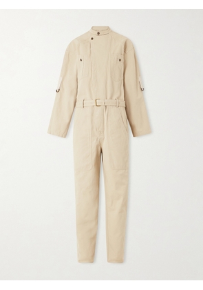 Marant Étoile - Belted Cotton And Linen-blend Jumpsuit - Neutrals - FR 34,FR 36,FR 38,FR 40,FR 42