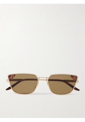 Fendi Eyewear - Signature D-frame Gold-tone And Tortoiseshell Acetate Sunglasses - One size