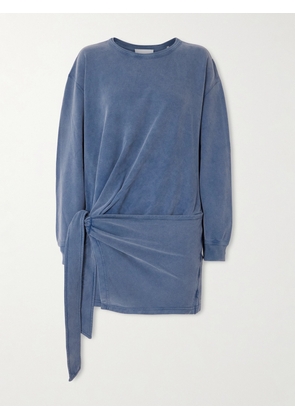 Marant Étoile - Zae Wrap-effect Cotton-jersey Mini Dress - Blue - FR 34,FR 36,FR 38,FR 40,FR 42,FR 44
