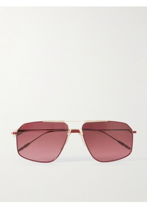 Jacques Marie Mage - Jagger Aviator-style Gold-tone Sunglasses - One size