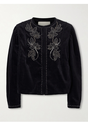Isabel Marant - Pietra Studded Cotton-velvet Jacket - Black - FR 34,FR 36,FR 38,FR 40,FR 42