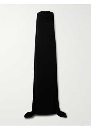 Brandon Maxwell - The Presley Cape-effect Draped Stretch-jersey Gown - Black - US0,US2,US4,US6,US8,US10
