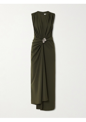 Brandon Maxwell - The Serena Draped Embellished Jersey Gown - Green - US0,US2,US4,US6,US8,US10