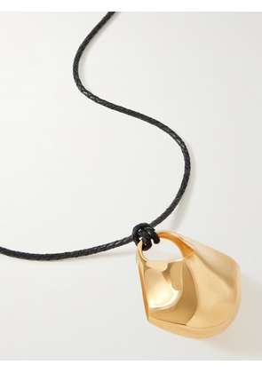 KHAITE - Lotus Medium Leather And Gold-plated Necklace - One size