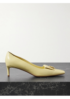 KHAITE - Celia Pocket Buckled Leather Pumps - Yellow - IT36,IT37,IT38,IT39,IT40,IT41
