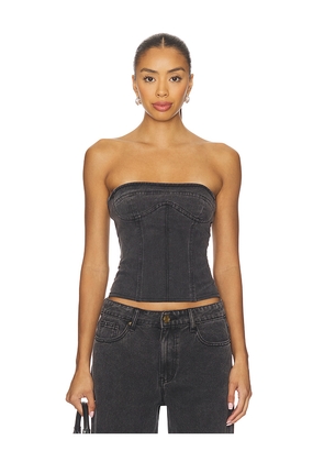 LIONESS Sweetness Strapless Top in Black. Size L. Also in XXS, XS, S, M, XL, XXL.