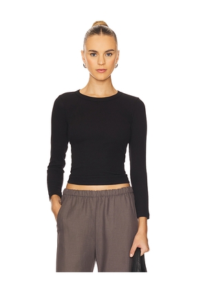 LESET Kelly Slim Fit Long Sleeve in Black. Size L. Also in XS, S, M, XL.