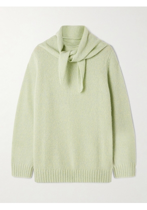 Arch4 - Verona Organic Cashmere And Silk-blend Sweater And Scarf Set - Green - x small,small,medium,large,x large