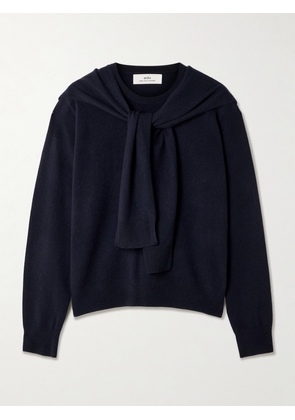 Arch4 - Eldergrove Tie-detailed Organic Cashmere Sweater - Blue - x small,small,medium,large,x large