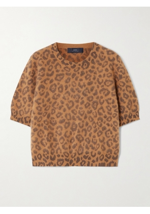Arch4 - Toulon Leopard Brushed-cashmere Sweater - Animal print - x small,small,medium,large,x large