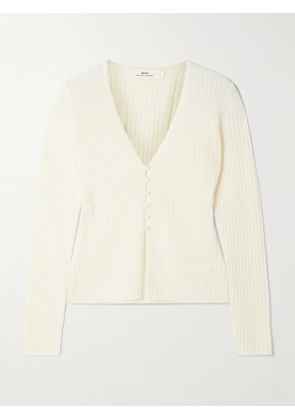 Arch4 - New Cami Ribbed Organic Cashmere Cardigan - Ivory - x small,small,medium,large,x large