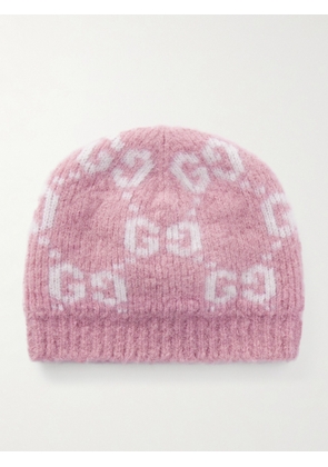 Gucci - Jacquard-knit Alpaca-blend Beanie - Pink - S,M,L