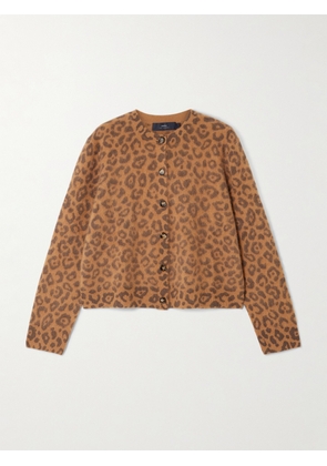 Arch4 - Blackwood Intarsia Brushed-cashmere Cardigan - Animal print - x small,small,medium,large,x large