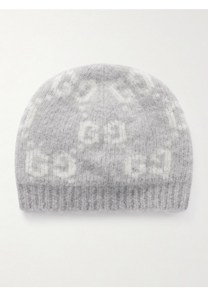 Gucci - Jacquard-knit Alpaca-blend Beanie - Gray - S,M,L