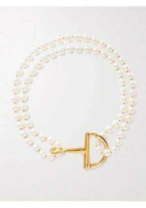 Gucci - Gold-tone And Faux Pearl Necklace - One size