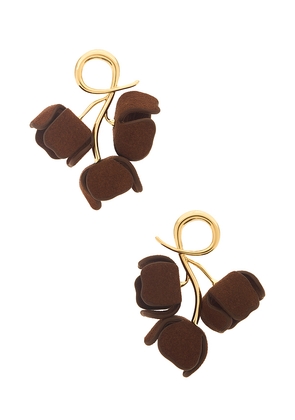 Lele Sadoughi Bellflower Earrings in Metallic Gold.
