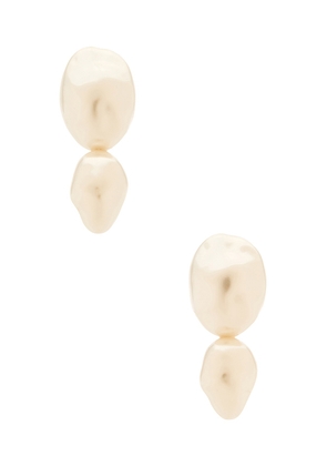 Lele Sadoughi Estate Double Drop Earrings in White.
