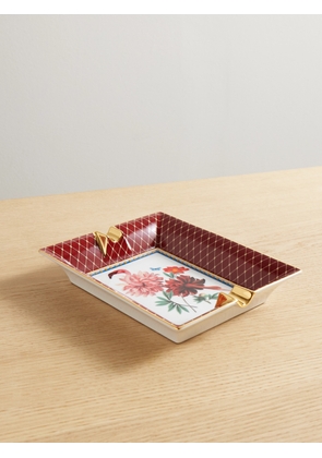 La DoubleJ - + Beto Val Gold-plated Porcelain Ashtray - Red - One size