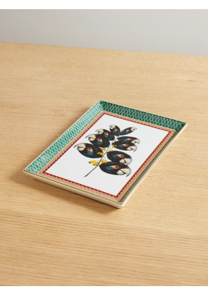 La DoubleJ - + Beto Val Gold-plated Porcelain Tray - White - One size