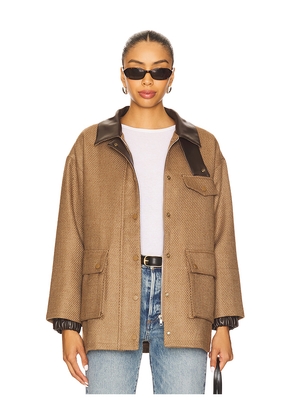 Line & Dot Bourbon Jacket in Brown. Size L. Also in S, XS, M.