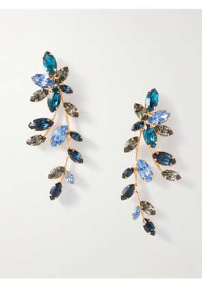 Jennifer Behr - Aspyn Gold-tone Crystal Earrings - Blue - One size