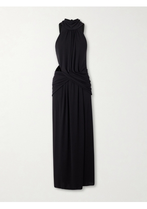 Johanna Ortiz - Draped Stretch-jersey Maxi Dress - Black - US0,US2,US4,US6,US8,US10,US12