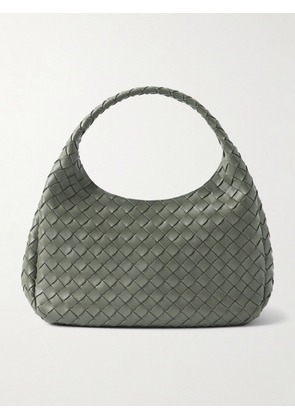 Bottega Veneta - Campana Intrecciato Leather Shoulder Bag - Green - One size