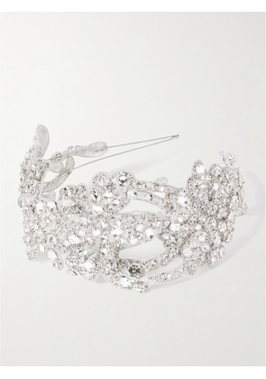 Jennifer Behr - Tressa Embellished Rhodium-plated Headband - Neutrals - One size
