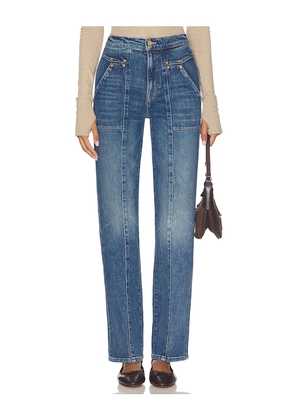 MOTHER The Riveting Rambler Zip Sneak Jeans in Blue. Size 23. Also in 27, 29, 30, 31, 32, 33, 34.