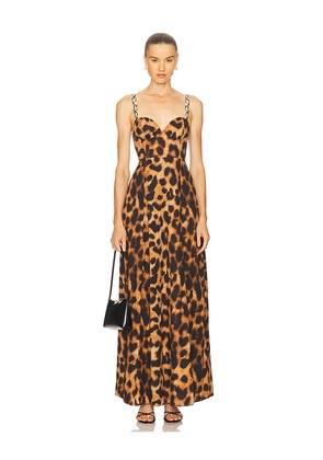L'AGENCE Sutton Strap Maxi Dress in Brown. Size 0. Also in 00.