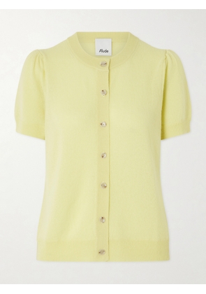 Allude - Cashmere Cardigan - Yellow - xx small,x small,small,medium,large,x large,xx large