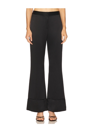 Kiki de Montparnasse Oversized Silk Pant in Black. Size 0. Also in 2, 4, 6.