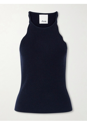 Allude - Ribbed Wool And Cashmere-blend Top - Blue - xx small,x small,small,medium,large,x large,xx large