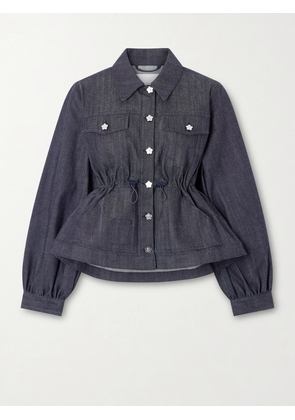 Cecilie Bahnsen - Cbcandida Peplum Denim Jacket - Blue - UK 4,UK 6,UK 8,UK 10,UK 12,UK 14