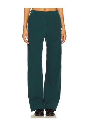 La Ligne Corduroy Pant in Teal. Size 0. Also in 4, 2, 8.